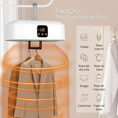 FlexiDry™ - Secado perfecto en casa, apartamento o viaje